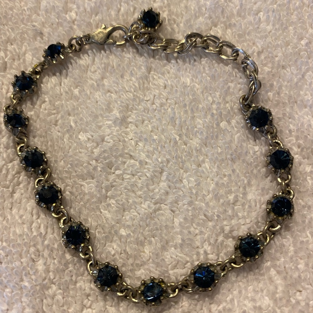 Vintage blue crystal bracelet